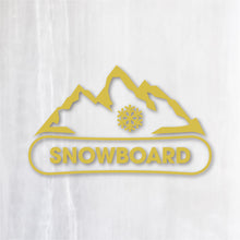 画像をギャラリービューアに読み込む, マウンテン スノーボード カッティングステッカー《Mountain Snowboard》(超防水・防滴 UVカット 屋外使用可 /C107)