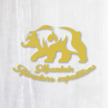 画像をギャラリービューアに読み込む, 山岳探検ベア カッティングステッカー《Mountain Adventure Expeditions》(超防水・防滴 UVカット 屋外使用可 /C053)
