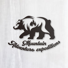画像をギャラリービューアに読み込む, 山岳探検ベア カッティングステッカー《Mountain Adventure Expeditions》(超防水・防滴 UVカット 屋外使用可 /C053)