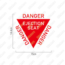 画像をギャラリービューアに読み込む, 射出座席マーク カッティングステッカー《EJECTION SEAT》(超防水・防滴 UVカット 屋外使用可 /C086)