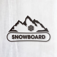 画像をギャラリービューアに読み込む, マウンテン スノーボード カッティングステッカー《Mountain Snowboard》(超防水・防滴 UVカット 屋外使用可 /C107)