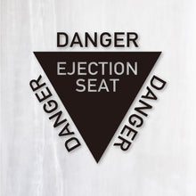 画像をギャラリービューアに読み込む, 射出座席マーク カッティングステッカー《EJECTION SEAT》(超防水・防滴 UVカット 屋外使用可 /C086)