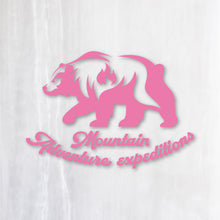 画像をギャラリービューアに読み込む, 山岳探検ベア カッティングステッカー《Mountain Adventure Expeditions》(超防水・防滴 UVカット 屋外使用可 /C053)