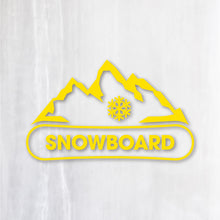 画像をギャラリービューアに読み込む, マウンテン スノーボード カッティングステッカー《Mountain Snowboard》(超防水・防滴 UVカット 屋外使用可 /C107)