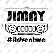画像をギャラリービューアに読み込む, JIMNY FRONT ジムニー フロント|カッティングステッカー 名入れOK 超防水・防滴 UVカット 屋外使用可 /C114