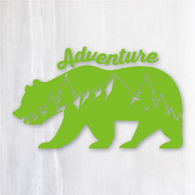 画像をギャラリービューアに読み込む, アドベンチャーベア カッティングステッカー《Adventure Bear》(超防水・防滴 UVカット 屋外使用可 /C034)