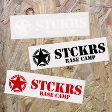 画像をギャラリービューアに読み込む, ベースキャンプ カッティングステッカー《BASE CAMP》(名入れ 超防水・防滴 UVカット 屋外使用可 /C015)