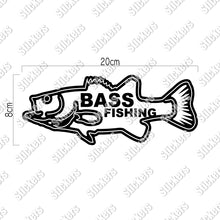 画像をギャラリービューアに読み込む, バス フィッシング カッティングステッカー《BASS FISHING》(超防水・防滴 UVカット 屋外使用可 /C038)