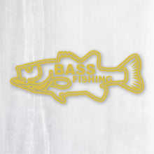 画像をギャラリービューアに読み込む, バス フィッシング カッティングステッカー《BASS FISHING》(超防水・防滴 UVカット 屋外使用可 /C038)