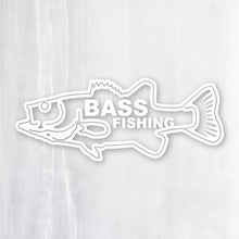 画像をギャラリービューアに読み込む, バス フィッシング カッティングステッカー《BASS FISHING》(超防水・防滴 UVカット 屋外使用可 /C038)