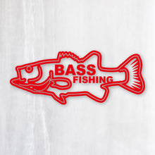 画像をギャラリービューアに読み込む, バス フィッシング カッティングステッカー《BASS FISHING》(超防水・防滴 UVカット 屋外使用可 /C038)