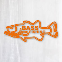 画像をギャラリービューアに読み込む, バス フィッシング カッティングステッカー《BASS FISHING》(超防水・防滴 UVカット 屋外使用可 /C038)