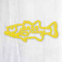 画像をギャラリービューアに読み込む, バス フィッシング カッティングステッカー《BASS FISHING》(超防水・防滴 UVカット 屋外使用可 /C038)