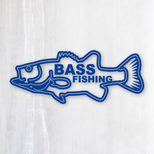 画像をギャラリービューアに読み込む, バス フィッシング カッティングステッカー《BASS FISHING》(超防水・防滴 UVカット 屋外使用可 /C038)
