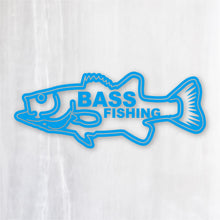 画像をギャラリービューアに読み込む, バス フィッシング カッティングステッカー《BASS FISHING》(超防水・防滴 UVカット 屋外使用可 /C038)