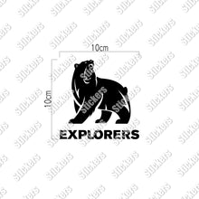 画像をギャラリービューアに読み込む, ベアーエクスプローラーズ カッティングステッカー《BEAR EXPLORERS》(超防水・防滴 UVカット 屋外使用可 /C049)