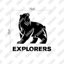 画像をギャラリービューアに読み込む, ベアーエクスプローラーズ カッティングステッカー《BEAR EXPLORERS》(超防水・防滴 UVカット 屋外使用可 /C049)