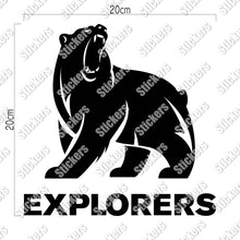 画像をギャラリービューアに読み込む, ベアーエクスプローラーズ カッティングステッカー《BEAR EXPLORERS》(超防水・防滴 UVカット 屋外使用可 /C049)