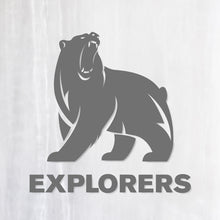 画像をギャラリービューアに読み込む, ベアーエクスプローラーズ カッティングステッカー《BEAR EXPLORERS》(超防水・防滴 UVカット 屋外使用可 /C049)