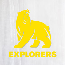 画像をギャラリービューアに読み込む, ベアーエクスプローラーズ カッティングステッカー《BEAR EXPLORERS》(超防水・防滴 UVカット 屋外使用可 /C049)