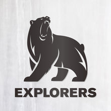 画像をギャラリービューアに読み込む, ベアーエクスプローラーズ カッティングステッカー《BEAR EXPLORERS》(超防水・防滴 UVカット 屋外使用可 /C049)