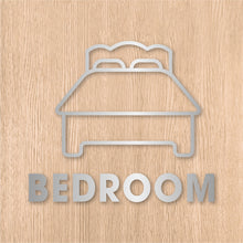 画像をギャラリービューアに読み込む, ベッドルーム ピクト カッティングステッカー《BEDROOM》(超防水・防滴 UVカット 屋外使用可 /C003)
