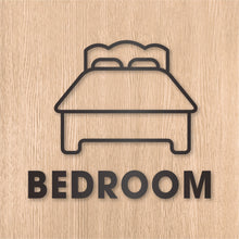 画像をギャラリービューアに読み込む, ベッドルーム ピクト カッティングステッカー《BEDROOM》(超防水・防滴 UVカット 屋外使用可 /C003)