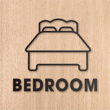 画像をギャラリービューアに読み込む, ベッドルーム ピクト カッティングステッカー《BEDROOM》(超防水・防滴 UVカット 屋外使用可 /C003)