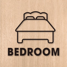 画像をギャラリービューアに読み込む, ベッドルーム ピクト カッティングステッカー《BEDROOM》(超防水・防滴 UVカット 屋外使用可 /C003)