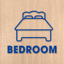 画像をギャラリービューアに読み込む, ベッドルーム ピクト カッティングステッカー《BEDROOM》(超防水・防滴 UVカット 屋外使用可 /C003)