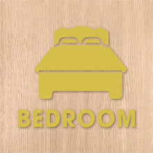 画像をギャラリービューアに読み込む, ベッドルーム ピクト カッティングステッカー《BEDROOM》(超防水・防滴 UVカット 屋外使用可 /C003)