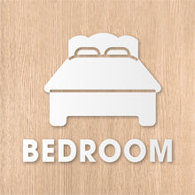 画像をギャラリービューアに読み込む, ベッドルーム ピクト カッティングステッカー《BEDROOM》(超防水・防滴 UVカット 屋外使用可 /C003)