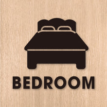 画像をギャラリービューアに読み込む, ベッドルーム ピクト カッティングステッカー《BEDROOM》(超防水・防滴 UVカット 屋外使用可 /C003)