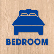 画像をギャラリービューアに読み込む, ベッドルーム ピクト カッティングステッカー《BEDROOM》(超防水・防滴 UVカット 屋外使用可 /C003)