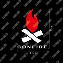 画像をギャラリービューアに読み込む, 焚火 カッティングステッカー《BONFIRE》(超防水・防滴 UVカット 屋外使用可 /C001)