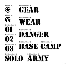 画像をギャラリービューアに読み込む, ミリタリー ボックスナンバリング カッティングステッカー《MILITARY BOX NUMBERING》(超防水・防滴 UVカット 屋外使用可 /C113)