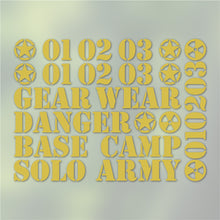 画像をギャラリービューアに読み込む, ミリタリー ボックスナンバリング カッティングステッカー《MILITARY BOX NUMBERING》(超防水・防滴 UVカット 屋外使用可 /C113)