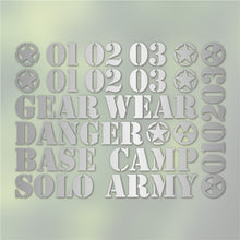 画像をギャラリービューアに読み込む, ミリタリー ボックスナンバリング カッティングステッカー《MILITARY BOX NUMBERING》(超防水・防滴 UVカット 屋外使用可 /C113)