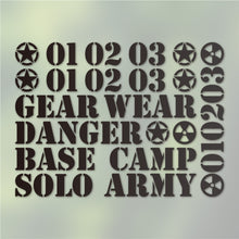 画像をギャラリービューアに読み込む, ミリタリー ボックスナンバリング カッティングステッカー《MILITARY BOX NUMBERING》(超防水・防滴 UVカット 屋外使用可 /C113)