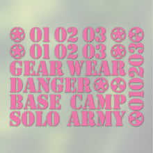 画像をギャラリービューアに読み込む, ミリタリー ボックスナンバリング カッティングステッカー《MILITARY BOX NUMBERING》(超防水・防滴 UVカット 屋外使用可 /C113)