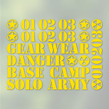 画像をギャラリービューアに読み込む, ミリタリー ボックスナンバリング カッティングステッカー《MILITARY BOX NUMBERING》(超防水・防滴 UVカット 屋外使用可 /C113)