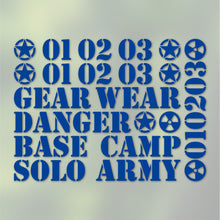 画像をギャラリービューアに読み込む, ミリタリー ボックスナンバリング カッティングステッカー《MILITARY BOX NUMBERING》(超防水・防滴 UVカット 屋外使用可 /C113)