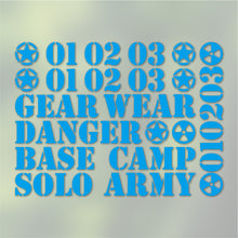 画像をギャラリービューアに読み込む, ミリタリー ボックスナンバリング カッティングステッカー《MILITARY BOX NUMBERING》(超防水・防滴 UVカット 屋外使用可 /C113)
