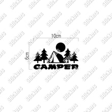 画像をギャラリービューアに読み込む, キャンパー カッティングステッカー《CAMPER》(超防水・防滴 UVカット 屋外使用可 /C057)