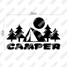 画像をギャラリービューアに読み込む, キャンパー カッティングステッカー《CAMPER》(超防水・防滴 UVカット 屋外使用可 /C057)