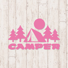 画像をギャラリービューアに読み込む, キャンパー カッティングステッカー《CAMPER》(超防水・防滴 UVカット 屋外使用可 /C057)