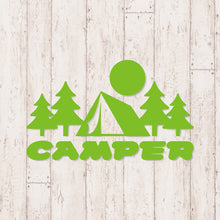 画像をギャラリービューアに読み込む, キャンパー カッティングステッカー《CAMPER》(超防水・防滴 UVカット 屋外使用可 /C057)