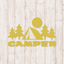画像をギャラリービューアに読み込む, キャンパー カッティングステッカー《CAMPER》(超防水・防滴 UVカット 屋外使用可 /C057)