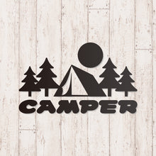 画像をギャラリービューアに読み込む, キャンパー カッティングステッカー《CAMPER》(超防水・防滴 UVカット 屋外使用可 /C057)
