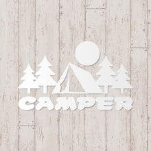 画像をギャラリービューアに読み込む, キャンパー カッティングステッカー《CAMPER》(超防水・防滴 UVカット 屋外使用可 /C057)